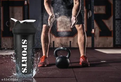 Green plastic gym shaker bottle with funnel and whey loader, pack of 2 for safe and healthy workouts (600 ml)