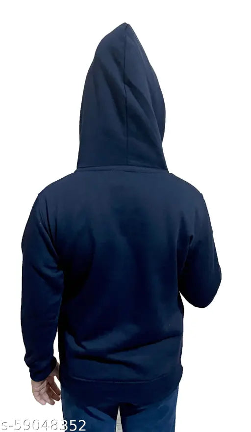 Winter fleece girls hoodie V7, cotton long sleeves, printed design, ideal for kids' winter wear and gifting