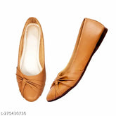 Synthetic leather ballerinas in indigo color, closed-back design, for women's fashion