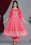 Rayon kurti set with palazzo pants, three-quarter sleeves, printed net design on rayon fabric for women's fashion. India origin