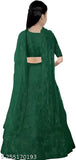 Embroidered, net Lehenga Choli set for kids, featuring three-quarter sleeves. Indian ethnic fashion in vibrant colors, perfect for any festive occasion