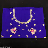 Georgette embroidered saree with matching running blouse, intricate zari pattern, beautiful party wear for women, India