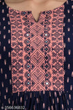 Rayon Fastival kurti with embroidery, three-quarter sleeve, printed combo, Deewali sale