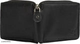 Textured faux leather bi-fold wallet, men and women's slim stylish accessory, 2 compartments, free size