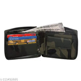 Camouflage faux leather mens wallet, printed net design, free size (11cm x 2cm), Libyaa Army brand
