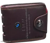 Premium faux leather men's wallet, textured design, 5 compartments, free size (10cm x 10cm), handcrafted in India