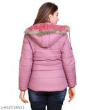 Nylon women's jacket with long sleeves, solid design, size XXL (46in bust, 29in length, 25in waist, 25in hip, 18in shoulder), fashionable Indian-made coat