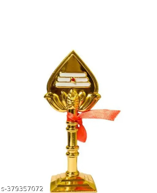 Brass Murugan vel Pooja room, intricately designed Indian religious decor, measuring 10x10x1.5cm