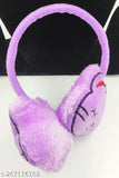 Woolen fur foldable ear muffs for girls & women, ultra-soft & warm, great for cold outdoor activities