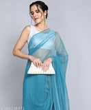 Red Miracle Tex saree with separate Lycra blouse piece, trending Indian fashion on mannequin