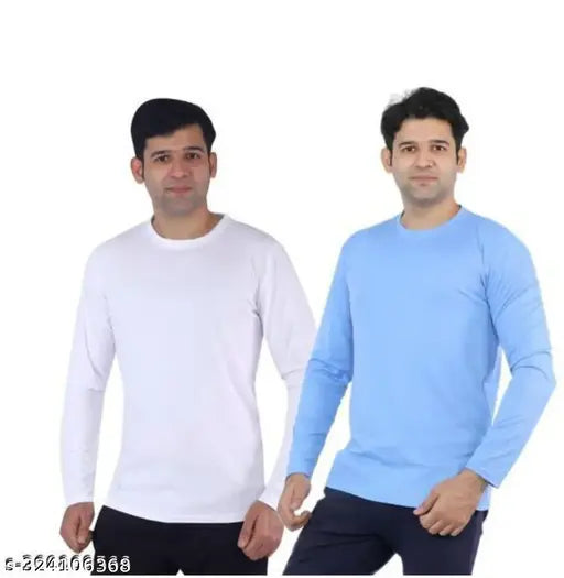 Multicolor striped polyester men's regular fit full sleeve t-shirt, available in sizes S, L, XL