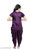 Maroon begni combo patiyala night dress and nighty suit set, satin fabric solid-colored Indian evening wear for women