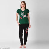 Cotton blend maxi Kreety women's top & pajama set - Indian-made stylish sleepwear