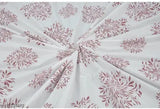 White Glace cotton TINDLER KNOTS King-size fitted sheet (72x78), 300TC with 2 pillow covers (18x28)