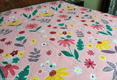 Reversible cotton dohar, floral print, double bed quilted, lightweight & breathable for AC room