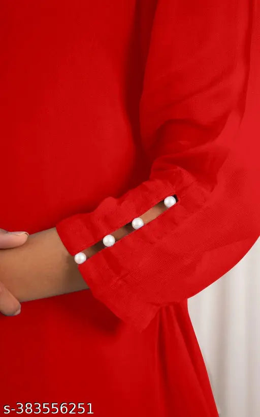 V-Neck Georgette top, handworked Indian fashion, three-quarter sleeves