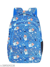 Frantic sky-blue polyester school backpack, ideal for Class 1 to 8, free size with pencil compartment