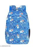 Frantic sky-blue polyester school backpack, ideal for Class 1 to 8, free size with pencil compartment
