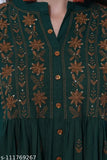 Sequinned Rayon Kurta, embroidered combo in three-quarter sleeves, fashionable by PURVIJA KURTIES