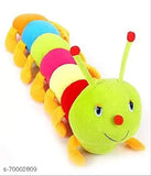 Black Penguin, Panda, Caterpillar & Brown Cap Teddy: Soft, cuddly 30cm long toy for kids, loveably made in India