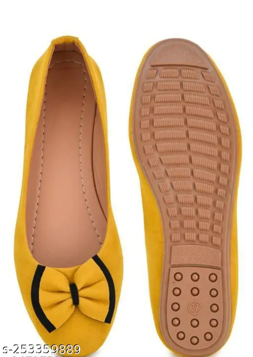 Yellow synthetic leather slip-on sandals, SUPER FANCY style for women on display stand (IND-3 to IND-9 sizes available)