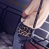 Dark tiger print synthetic sling bag, free size cross body purse with one compartment, textured net pattern