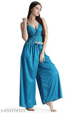 White satin lace nightdress & robe set for women, solid pattern with ruffles