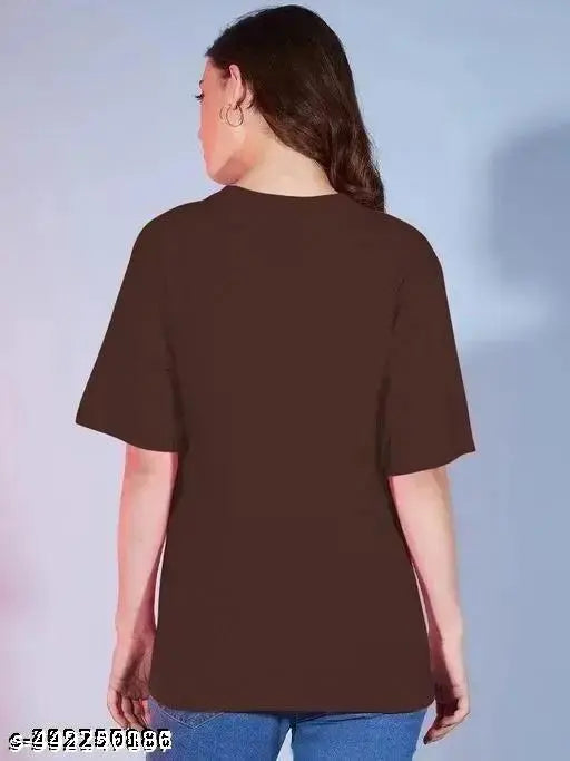 Cotton oversized printed tee for women, trendy and stylish, short sleeves, XXS to XXL, India origin