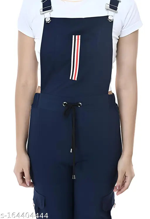 Pink passion striped navy jumpsuit, sleeveless cotton blend for women in sizes S28, M30, L32, XL34 (India)