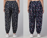 Printed net harem pants, free size (waist 30in, length 37in), India origin