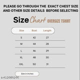 Cotton blend oversize loose fit long T-shirt in trendy print, ideal for casual wear