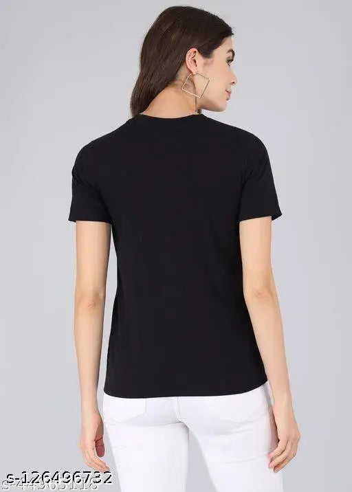 Cotton blend printed 'Shabnaz Girls Regular Tshirt Meow' with short sleeves, featuring cat design