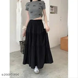 Rayon western skirt, kk.casual latest style for women, solid net pattern, size 24/26/28/30/32/34/36/38/40/42/XS, made in India