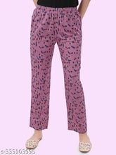 Olive print rayon maxi pyjama for women - lightweight and comfortable with a back pocket