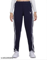 Navy cotton blend maxi length women's New Classic lower pyjama with elastic waistband and side pockets