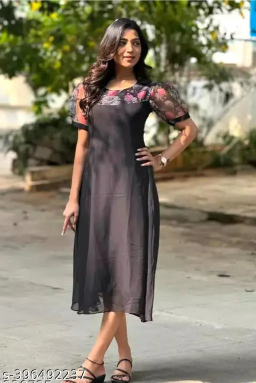 Georgette & Orgazene printed daily wear kurti, perfect for women's partywear