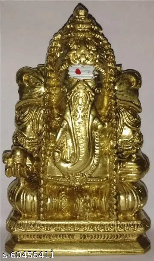 9 cm poly resin Ganesh idol, Pillayarpatti Vinayagar / Karpaga Vinayagar, Hindu deity figurine