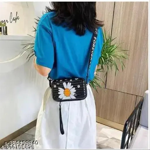 Acrylic floral net Mini Suitcase Sling bag with handbelt, free size shoulder bag for travel accessory