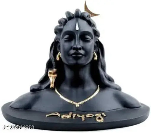 Handcrafted, 3-inch Adiyogi Shiva statue for car dashboard & pooja room, premium quality polyresin artifact from India