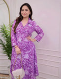 Rayon printed kurtas and palazzo set for women, Indian fashion with long sleeves