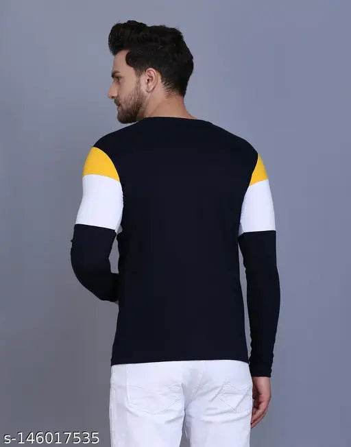 Cryptic men's long-sleeve cotton blend T-shirt, rich biowashed design with a trendy style, great fitting and comfortable feel