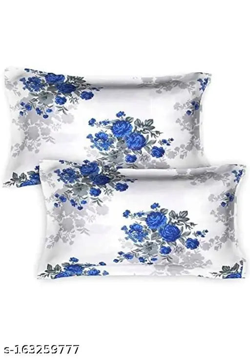 Bright floral microfiber double printed flat bedsheet (Yogini 240 TC, Ideal for adult heavy winter use)