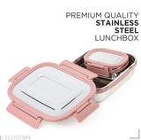 Stainless steel leakage-proof lunchbox and container, ideal for school, collage, office use