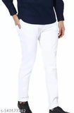 Denim, plain white MOD MEN jeans, solid pattern, one pair (size 28/waist 28in/length 41in/hip 32in, also available in sizes 30 and 32). Indian-made classic denim wear
