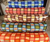 Brown RichLINEN Polar Fleece Check Design Soft Blanket, ideal for home/office/travel use