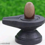 Marble 1.5 inch Narmadeshwar Shivling, Indian Narmada stone linga for home pooja with yoni base