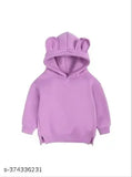 Stylish solid unisex kids' hoodies, 100% fleece, long sleeves, cotton, various sizes from 1-12 years, India origin