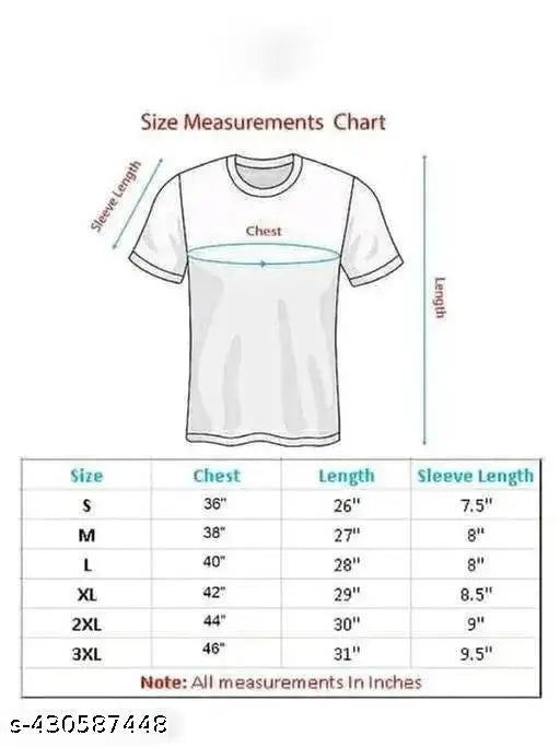 High-quality polyester half sleeve t-shirt with printed pattern, ideal for casual wear