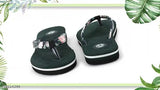Peach belly and green dot Hawai slippers, patent leather ballerinas for daily, office, party wear - Made in India, women's footwear by Spoiltbrat