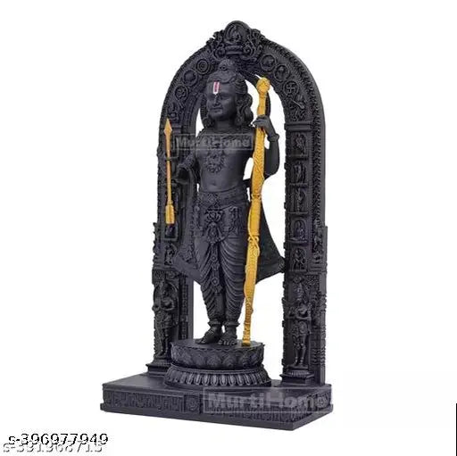 Handcrafted Resin Ram Lalla Statue, 7-inch, adds elegance to Puuja decor, embellished with beautiful paint